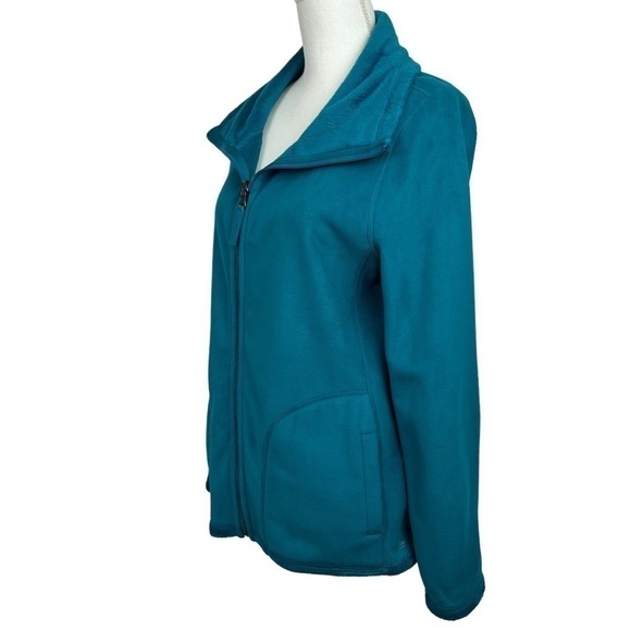 CALVIN KLEIN Performance Women’s Fleece Jacket Sz Large Teal Color Reversible - Picture 3 of 12